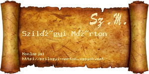 Szilágyi Márton névjegykártya
