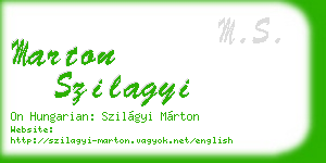 marton szilagyi business card